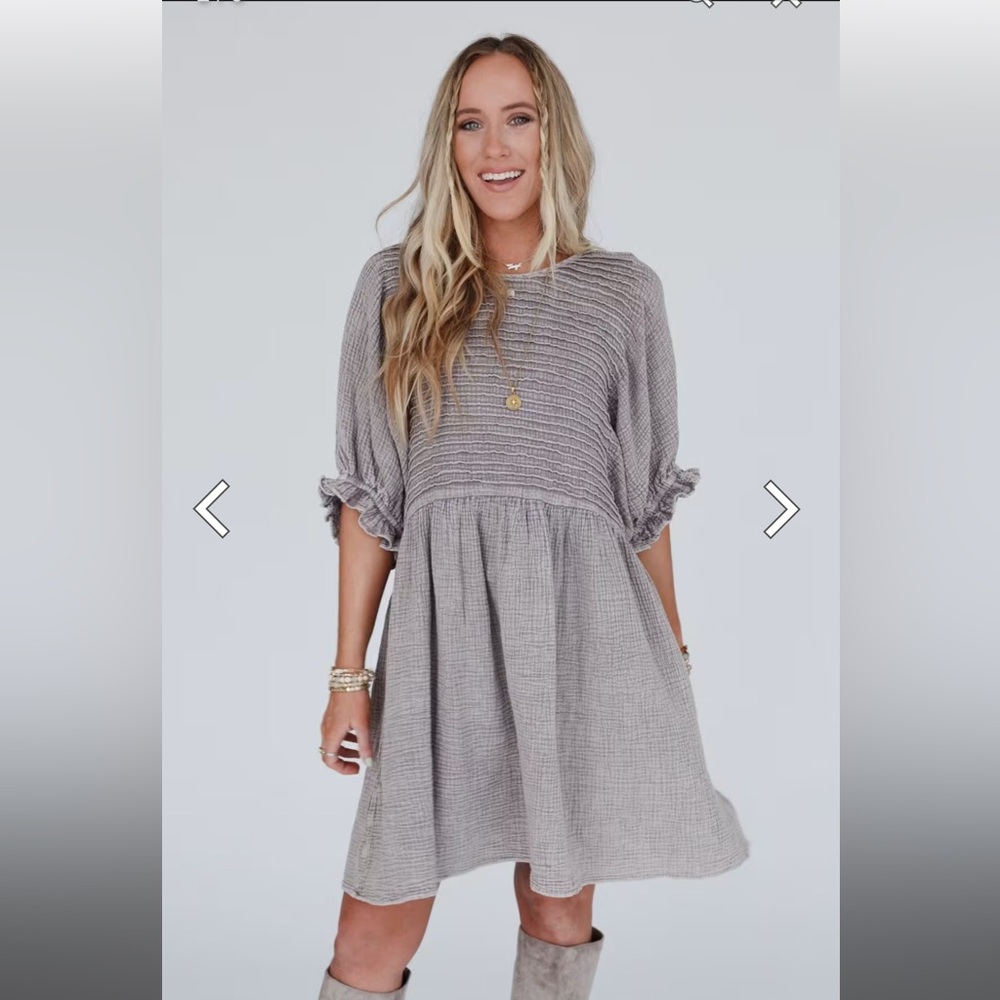 Brand new puff sleeve mini dress
